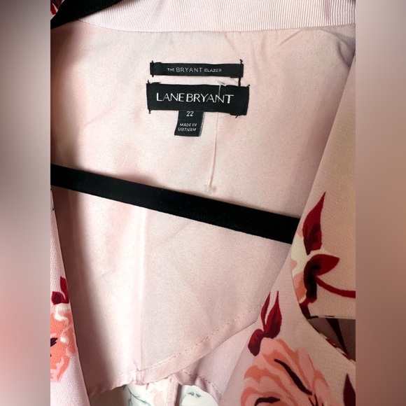 New LANE BRYANT Pink Floral Blazer Colorful Workwear White Green Red Blue Crepe - Picture 9 of 12